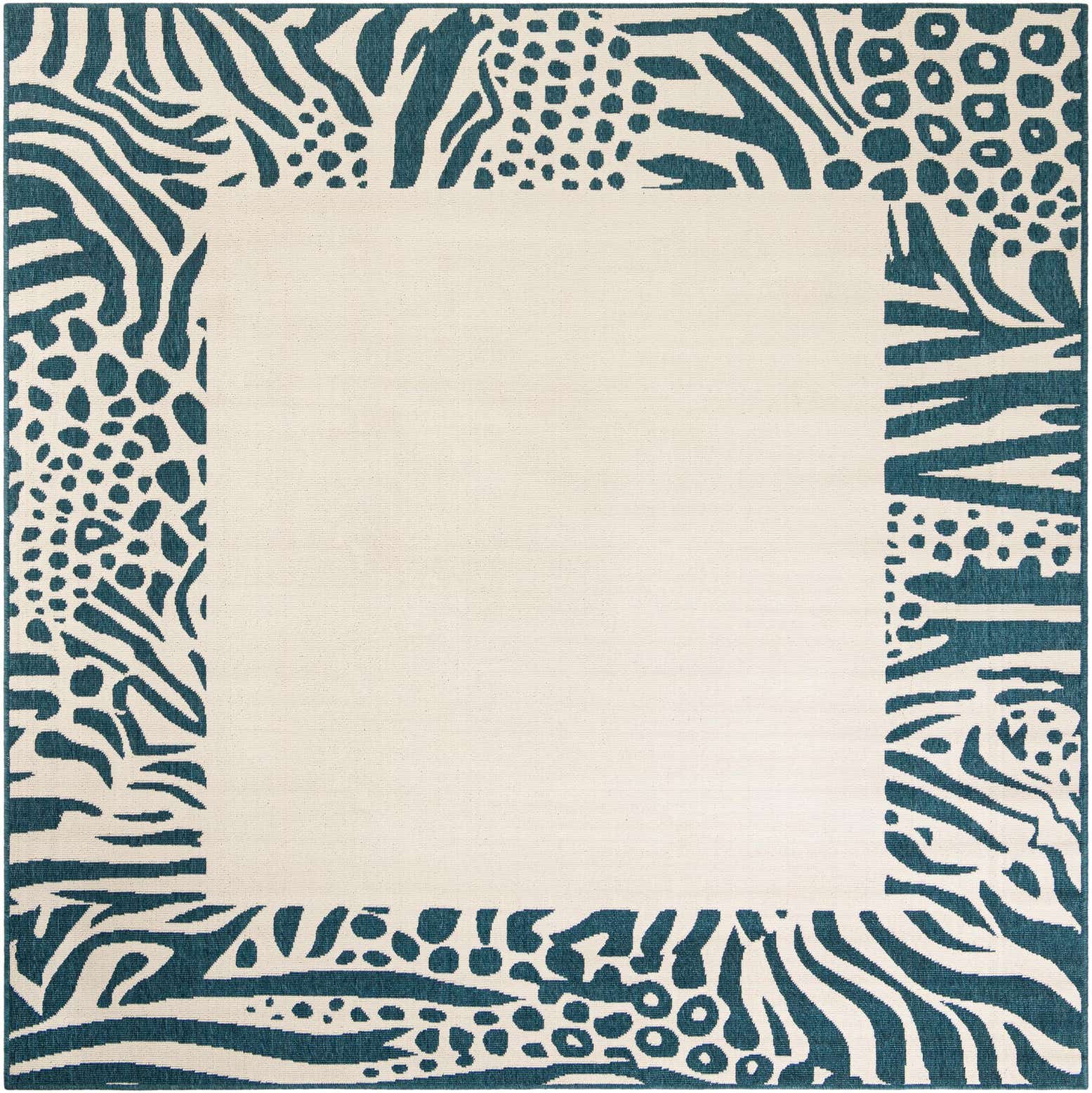 7' 10 x 7' 10 Easy-Clean Safari Indoor / Outdoor Square Rug