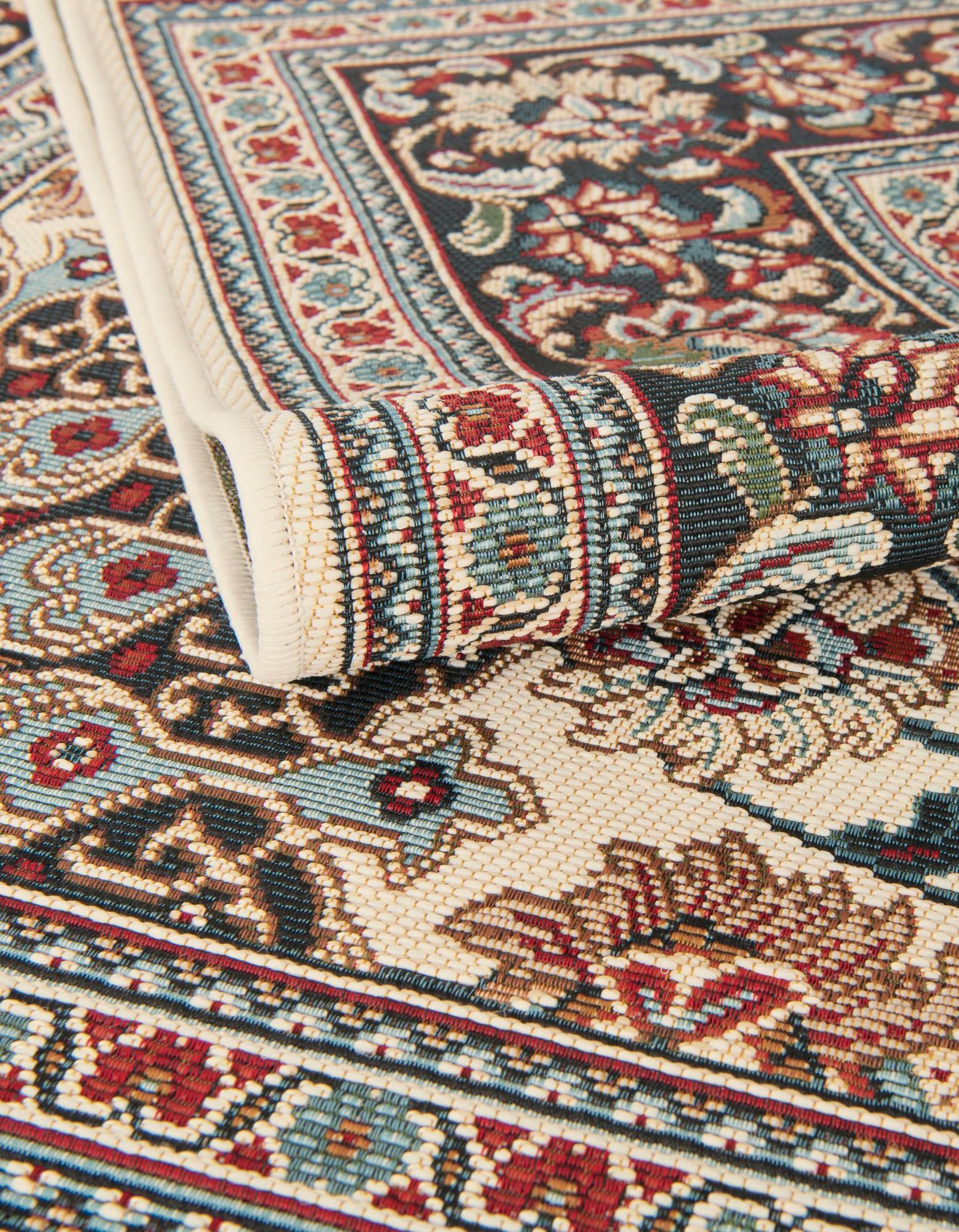 10' x 10' Easy-Clean Traditional Indoor / Outdoor Square Rug