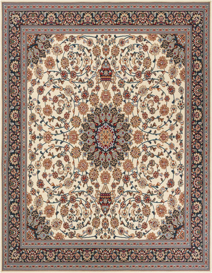 Detail image of 10' x 10' Easy-Clean Traditional Indoor / Outdoor Square Rug