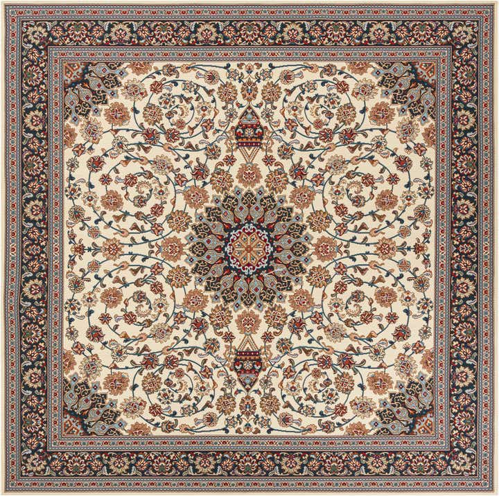 10' x 10' Easy-Clean Traditional Indoor / Outdoor Square Rug