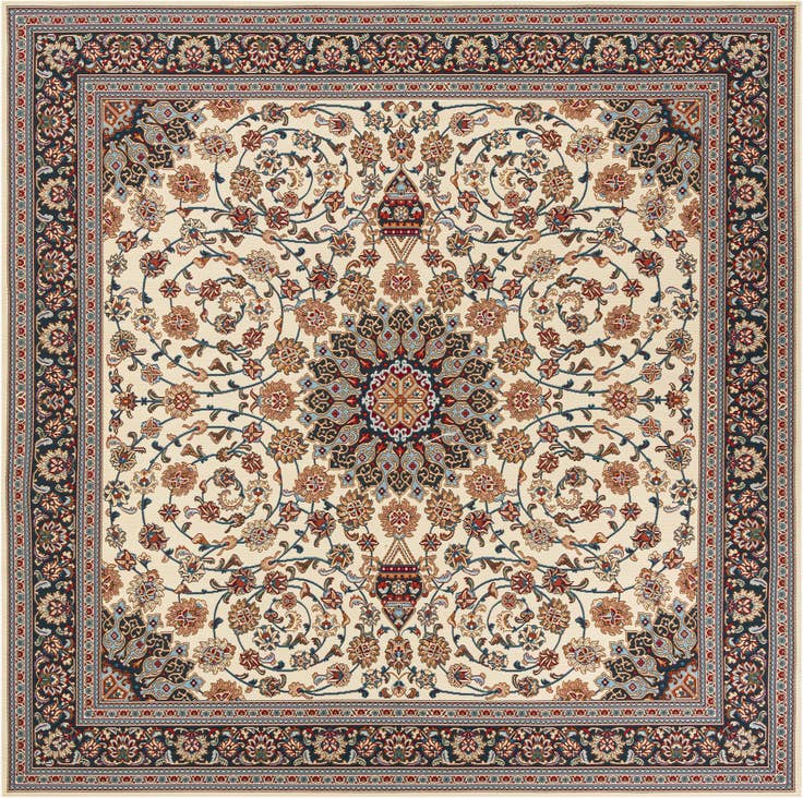 Detail image of 10' x 10' Easy-Clean Traditional Indoor / Outdoor Square Rug