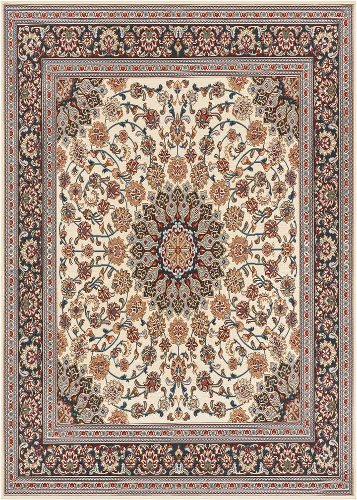7' 10 x 7' 10 Easy-Clean Traditional Indoor / Outdoor Square Rug
