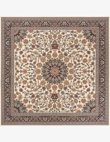 10' x 10' Easy-Clean Traditional Indoor / Outdoor Square Rug