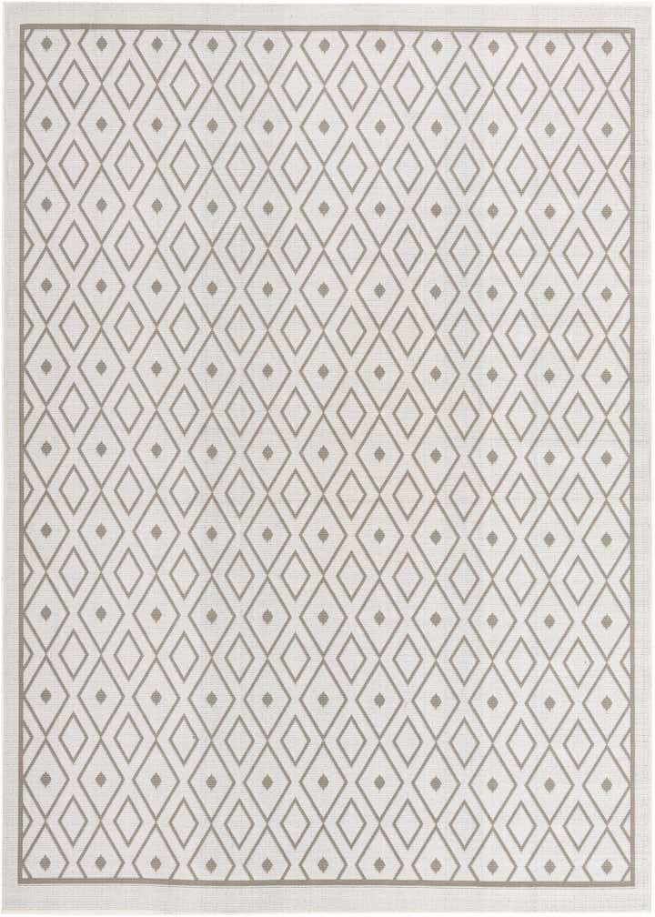 7' 10 x 7' 10 Easy-Clean Trellis Indoor / Outdoor Square Rug