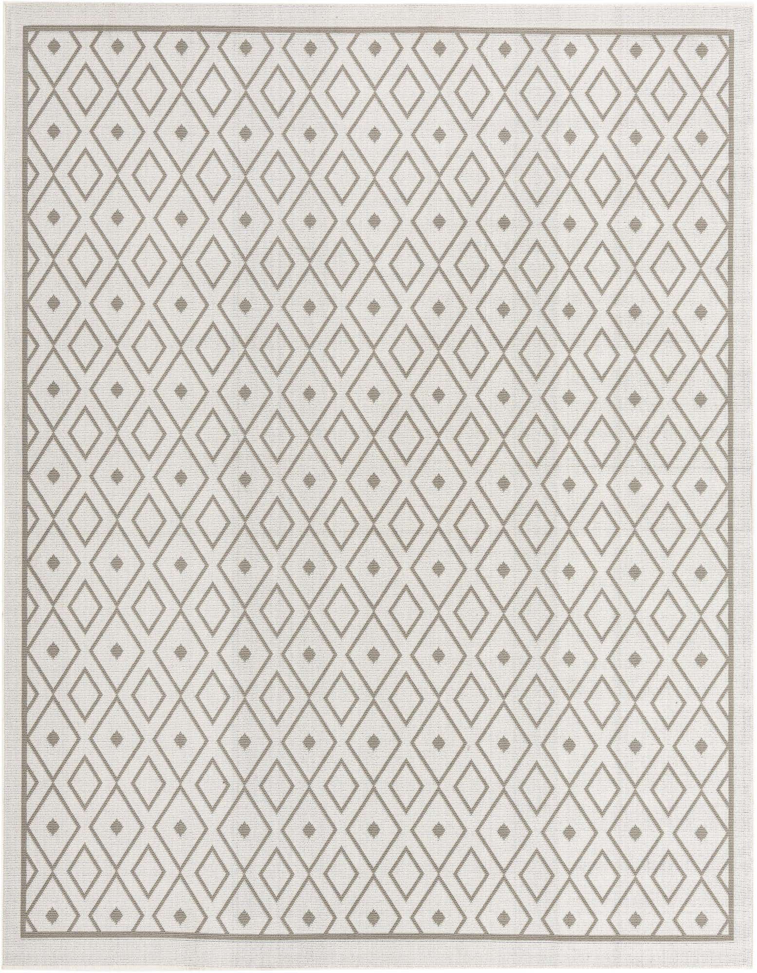7' 10 x 7' 10 Easy-Clean Trellis Indoor / Outdoor Square Rug