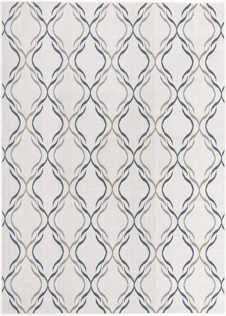 7' 10 x 7' 10 Easy-Clean Trellis Indoor / Outdoor Square Rug