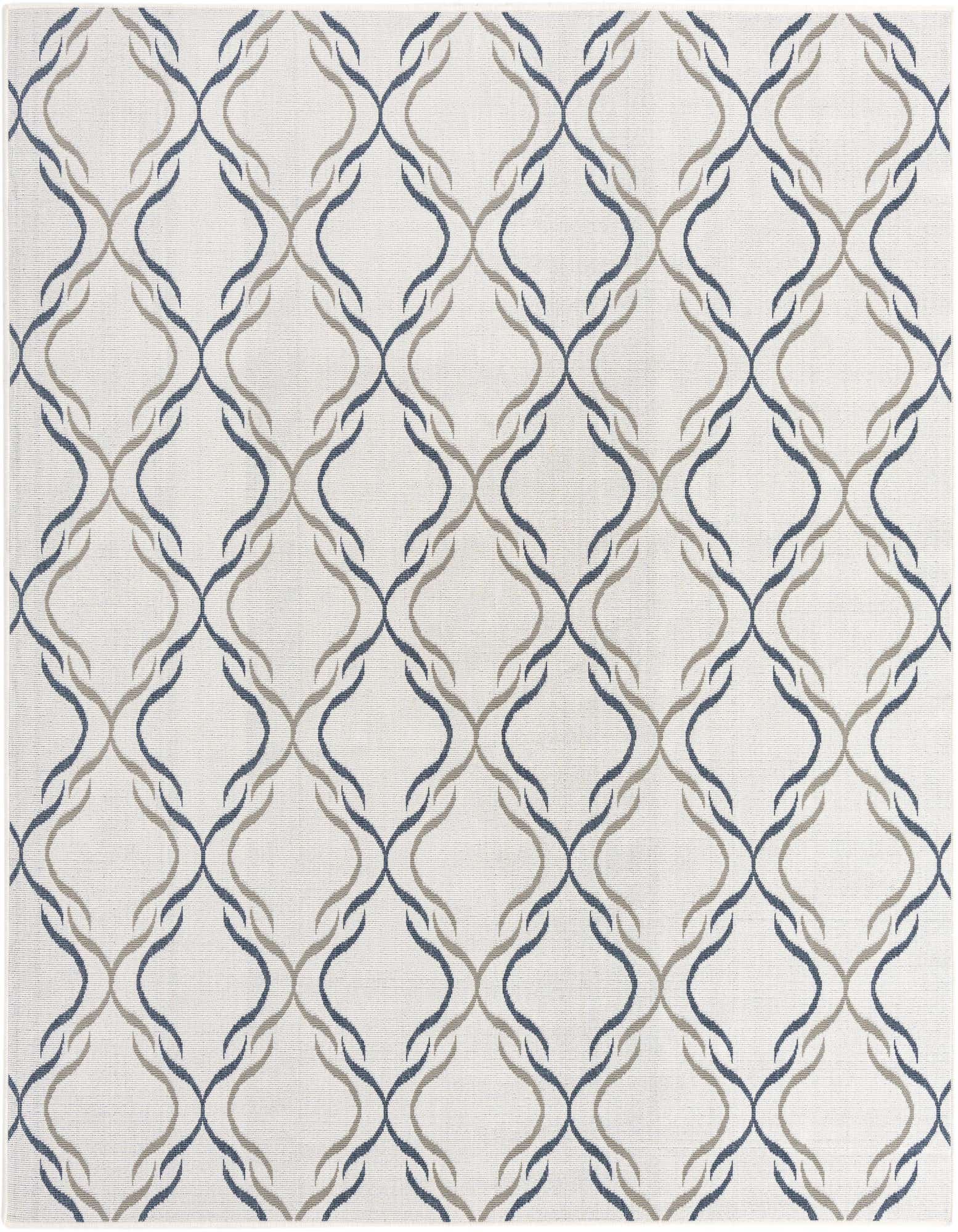 7' 10 x 7' 10 Easy-Clean Trellis Indoor / Outdoor Square Rug