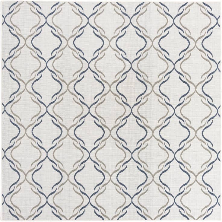 Detail image of 7' 10 x 7' 10 Easy-Clean Trellis Indoor / Outdoor Square Rug