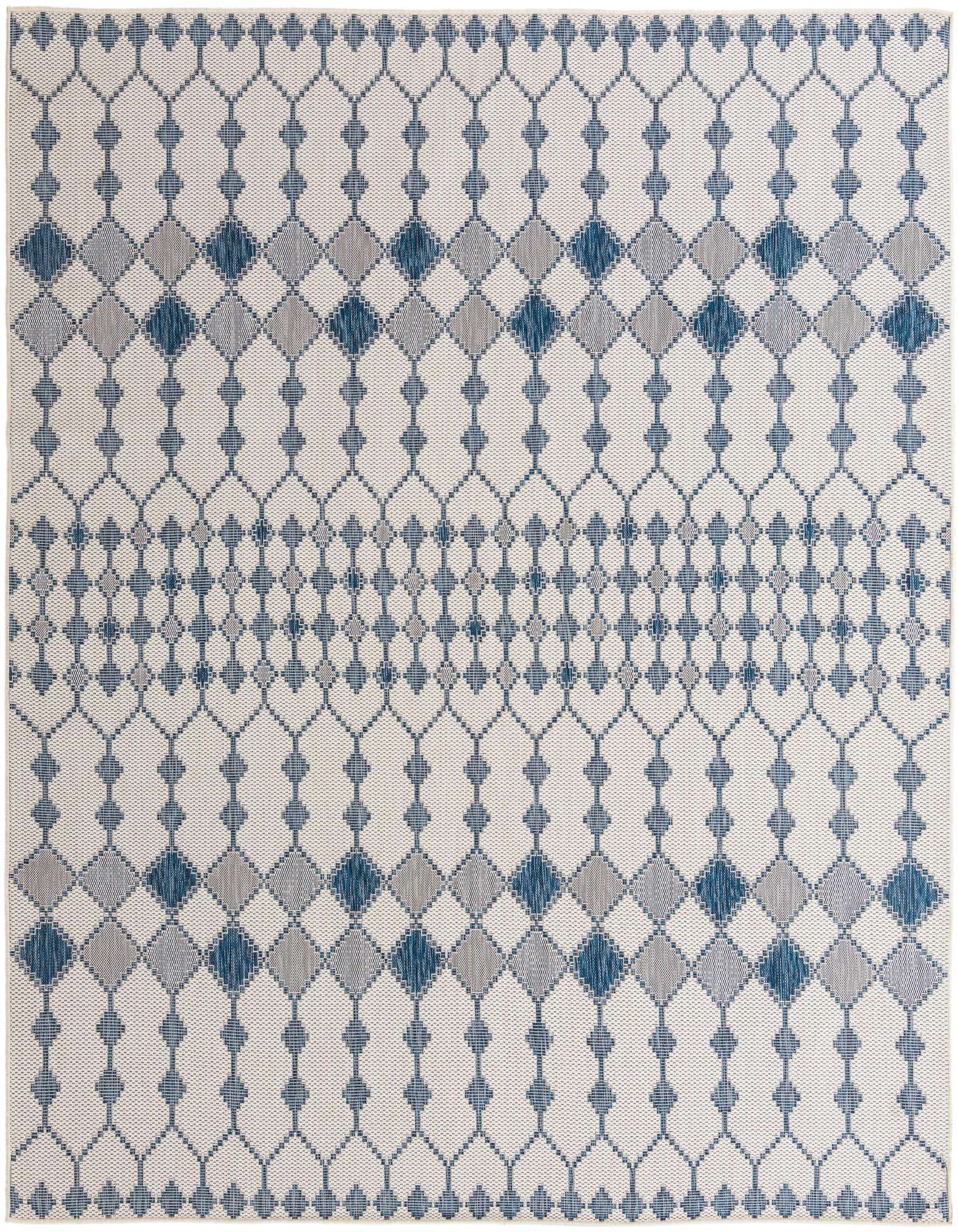10' x 10' Easy-Clean Trellis Indoor / Outdoor Square Rug