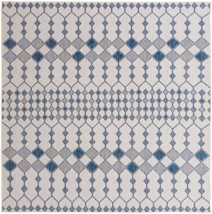 10' x 10' Easy-Clean Trellis Indoor / Outdoor Square Rug