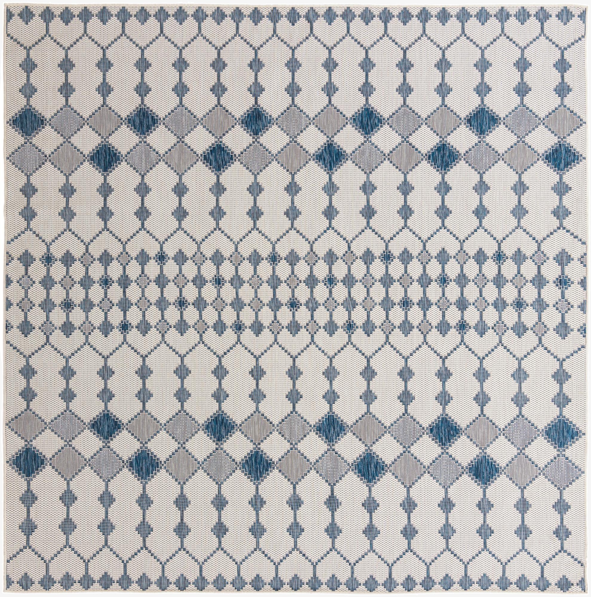 10' x 10'  Washable Trellis Indoor / Outdoor Square Rug