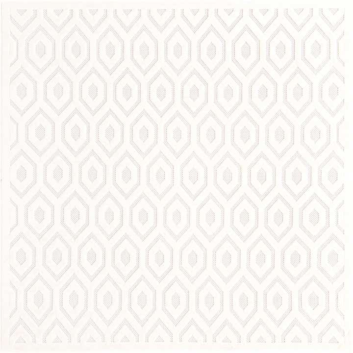 7' 10 x 7' 10 Easy-Clean Trellis Textured Indoor / Outdoor Square Rug