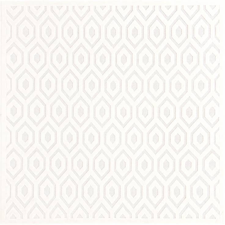 Detail image of 7' 10 x 7' 10 Easy-Clean Trellis Textured Indoor / Outdoor Square Rug