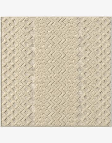 4' x 4' Easy-Clean Trellis Textured Indoor / Outdoor Square Rug