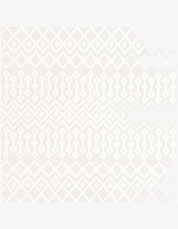 Ivory Easy-Clean Trellis Textured Indoor / Outdoor Square Rug
