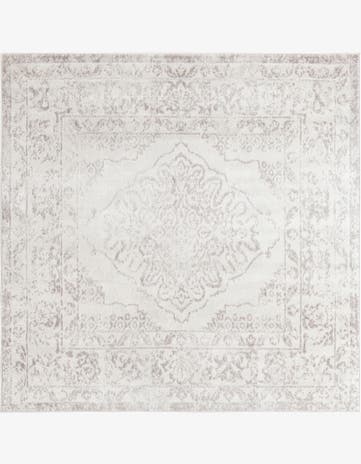 Ivory Oxford Square Rug