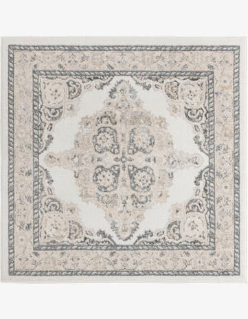 Ivory Parker Square Rug