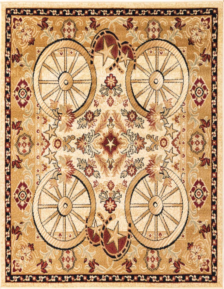 Detail image of 5' 3 x 5' 3 Pioneer Square Rug