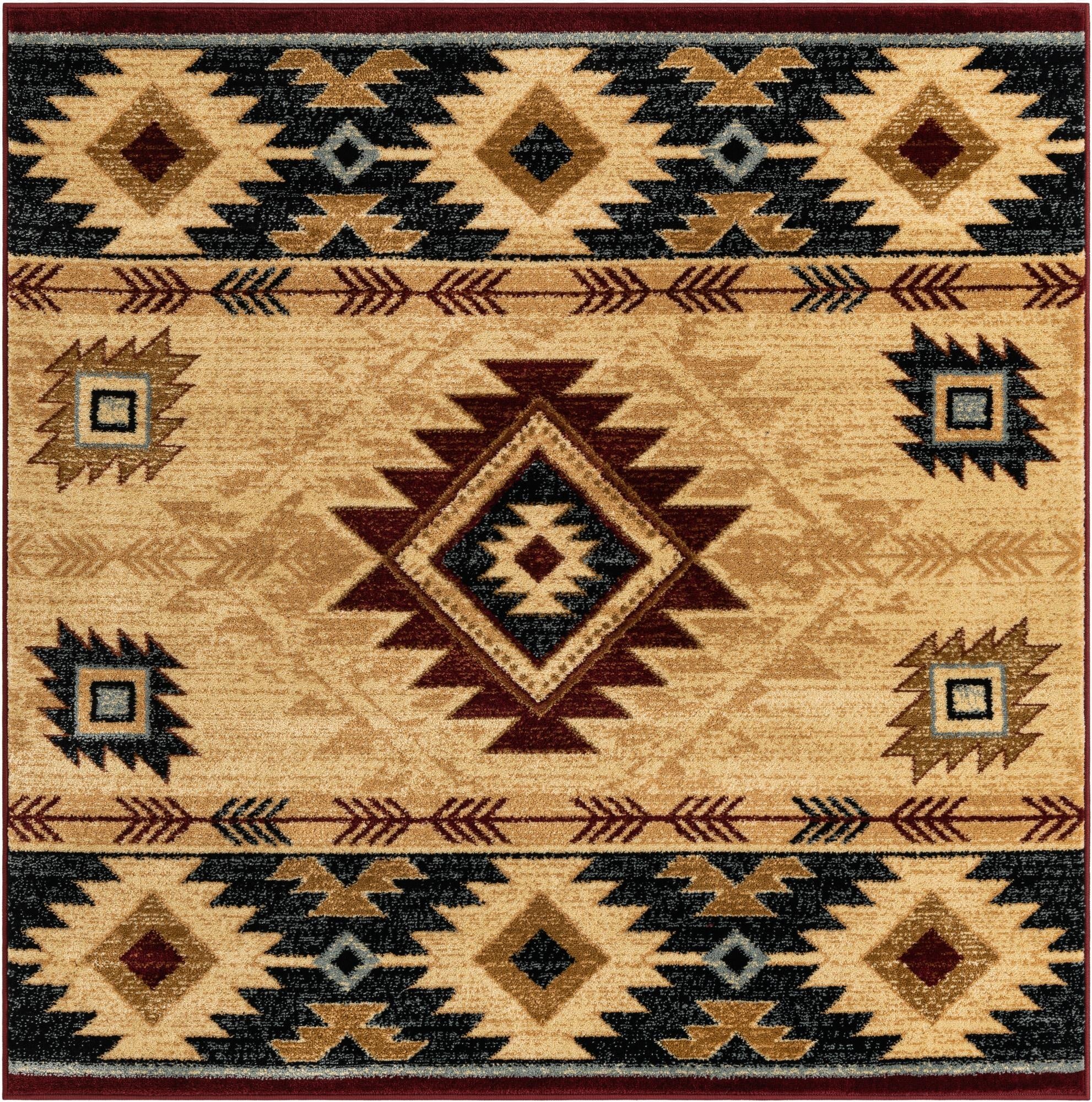 5' 3 x 5' 3 Pioneer Square Rug