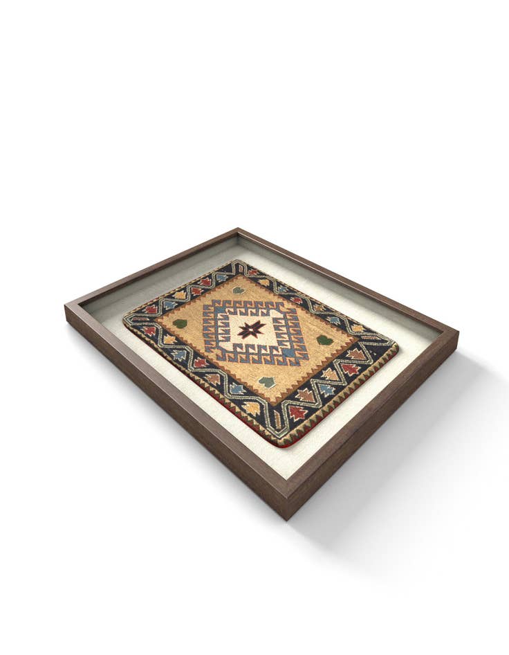 Detail image of 1' 5 x 1' 9 Textile Wall Art Square Rug