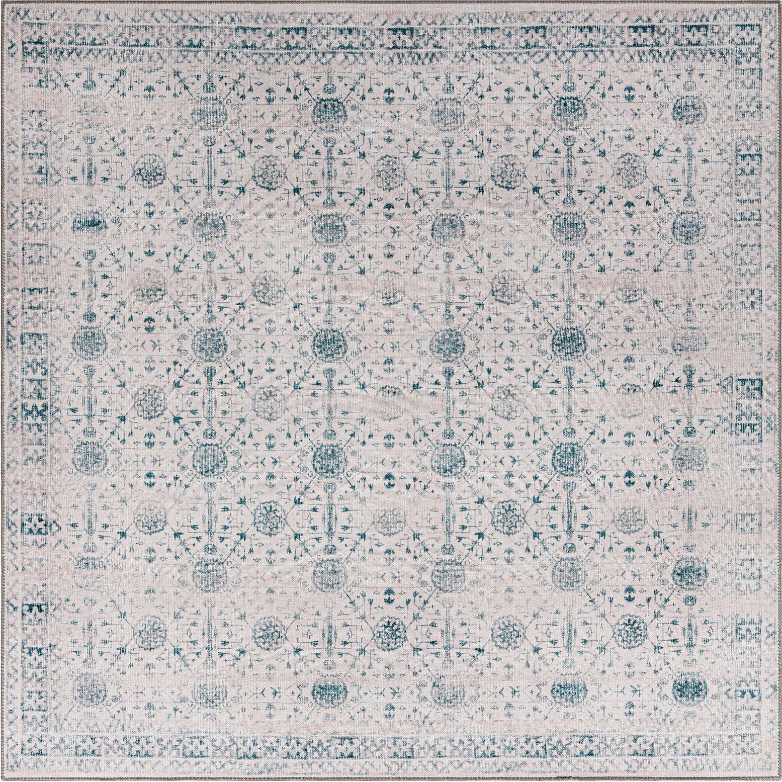7' 6 x 7' 6 Washable Timeless Square Rug