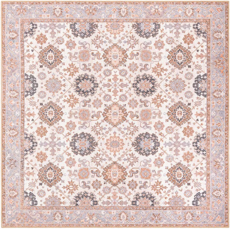 Detail image of 7' 10 x 7' 10 Washable Timeless Square Rug