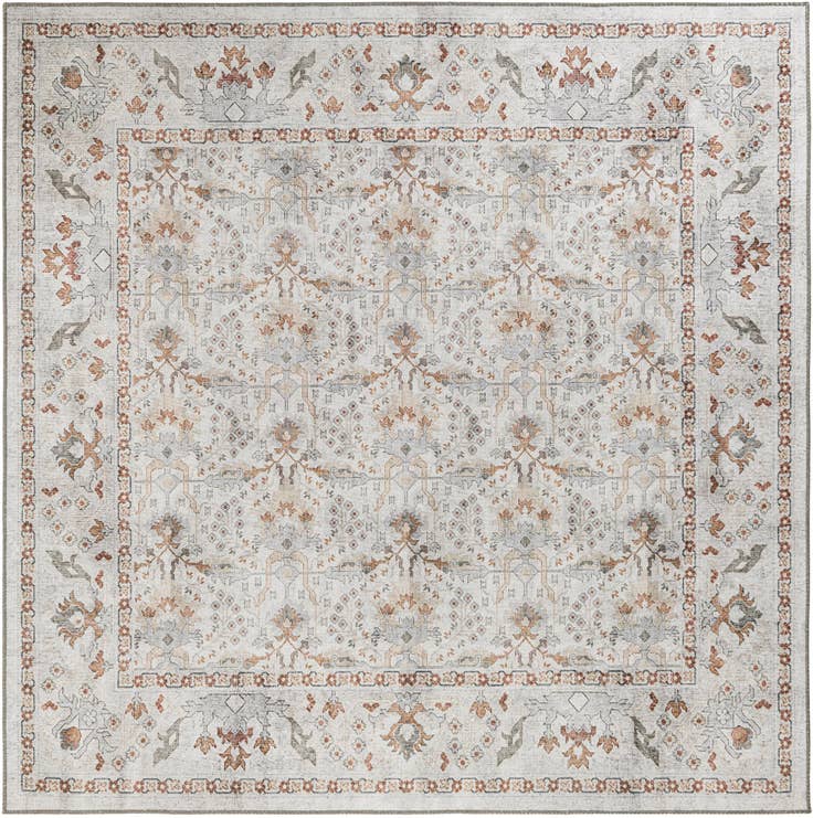 Detail image of 7' 10 x 7' 10 Washable Timeless Square Rug
