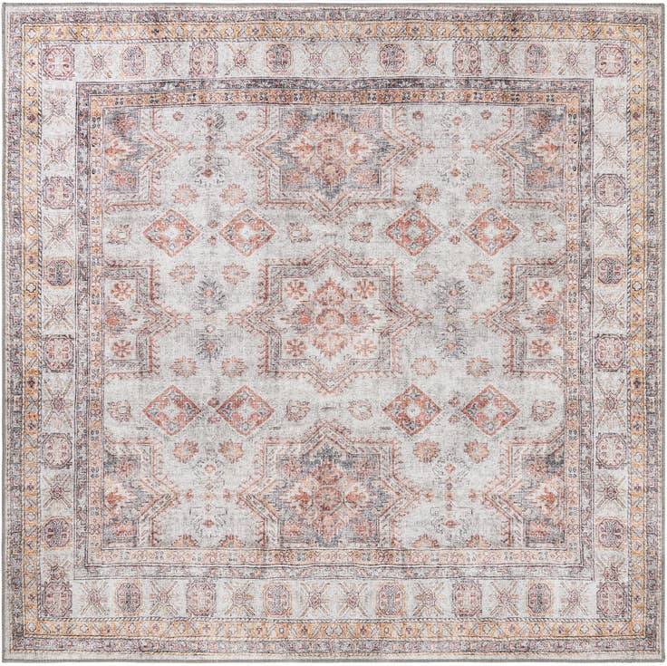 Detail image of 7' 10 x 7' 10 Washable Timeless Square Rug