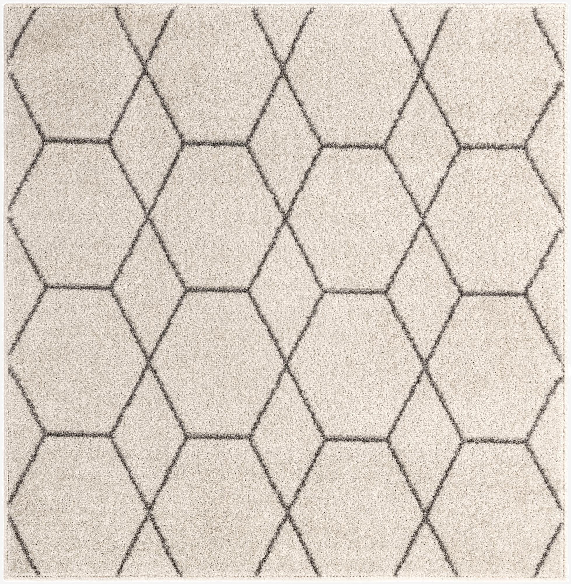 4' x 4' Trellis Frieze Square Rug