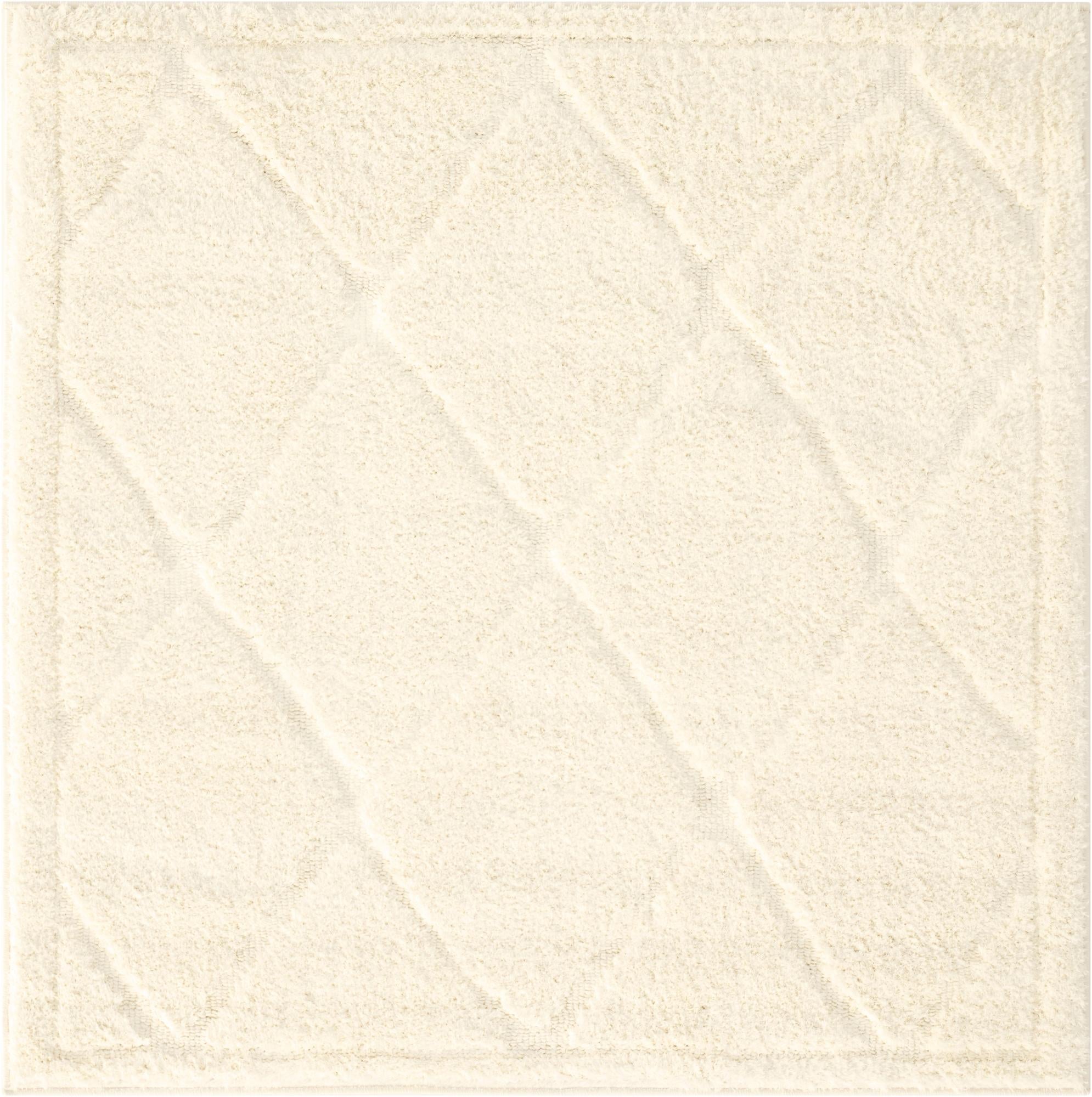 4' x 4' Trellis Shag Square Rug