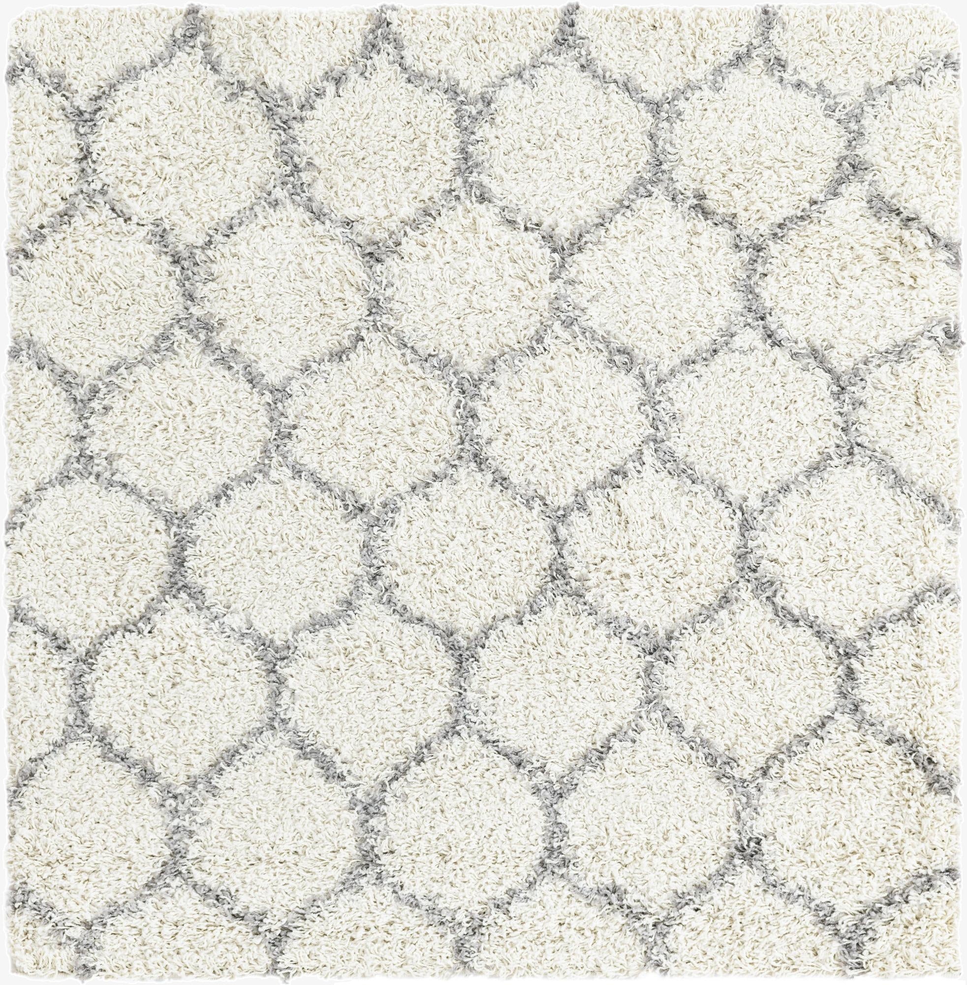 4' x 4' Trellis Shag Square Rug