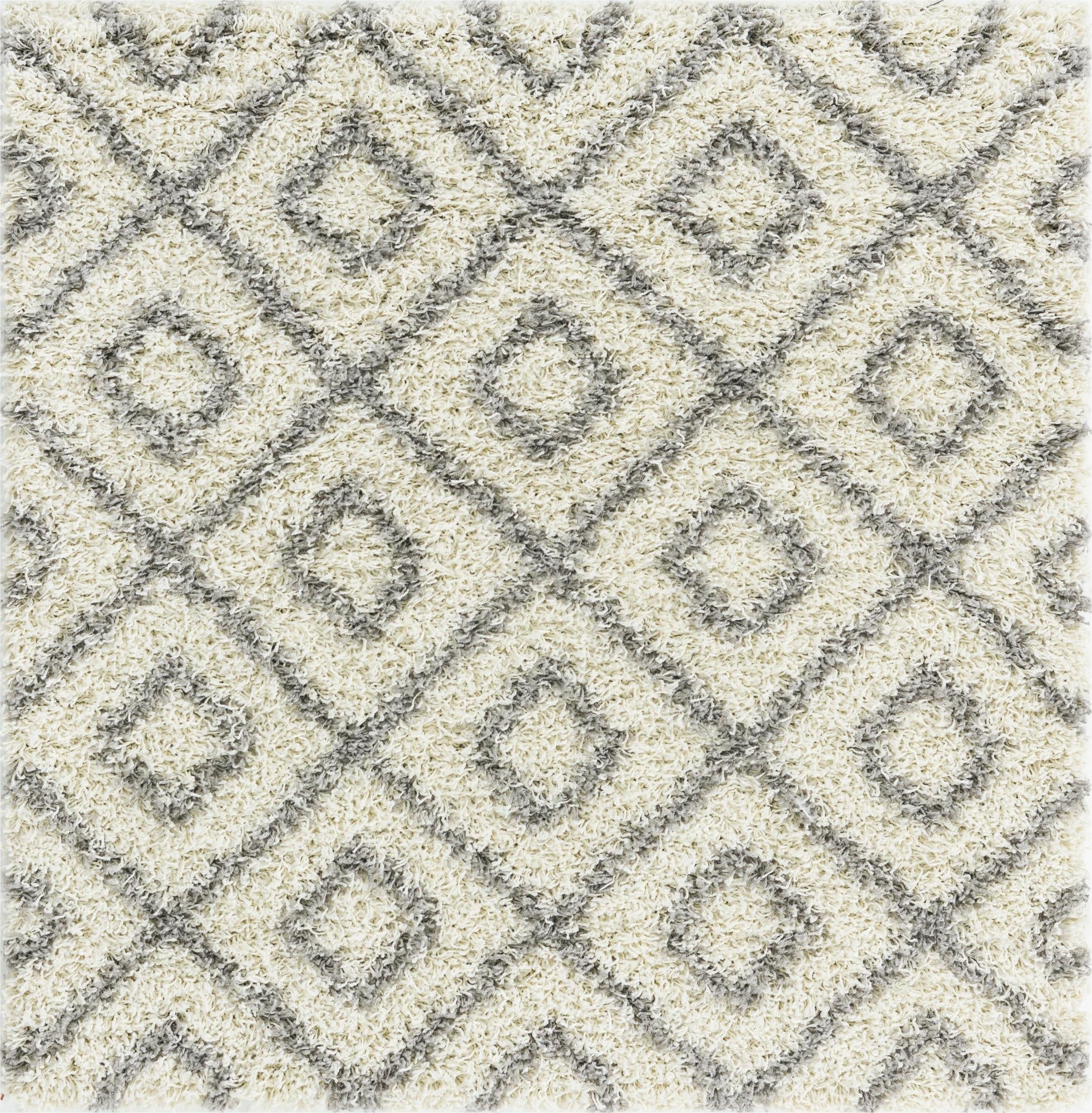 4' x 4' Trellis Shag Square Rug