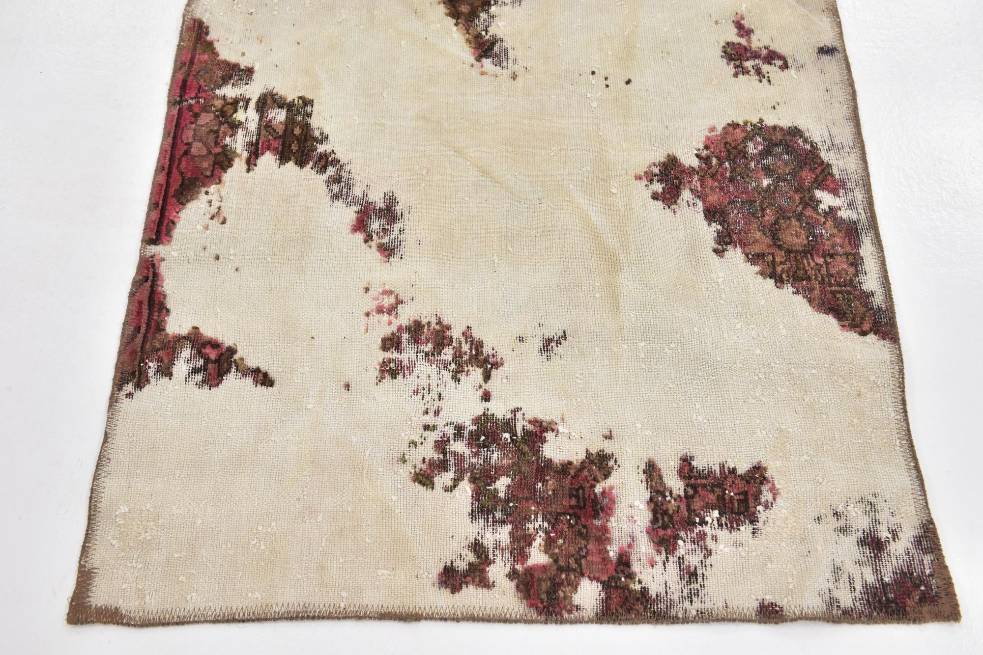 3' x 3' 8 Hand Knotted Ultra Vintage Persian Wool Square Rug