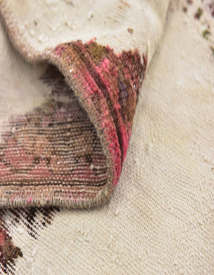 Detail image of 3' x 3' 8  Hand Knotted Ultra Vintage Persian Wool Square Rug