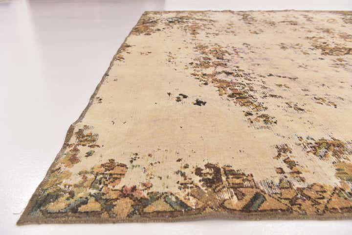 9' 7 x 10' 3 Hand Knotted Ultra Vintage Persian Wool Square Rug