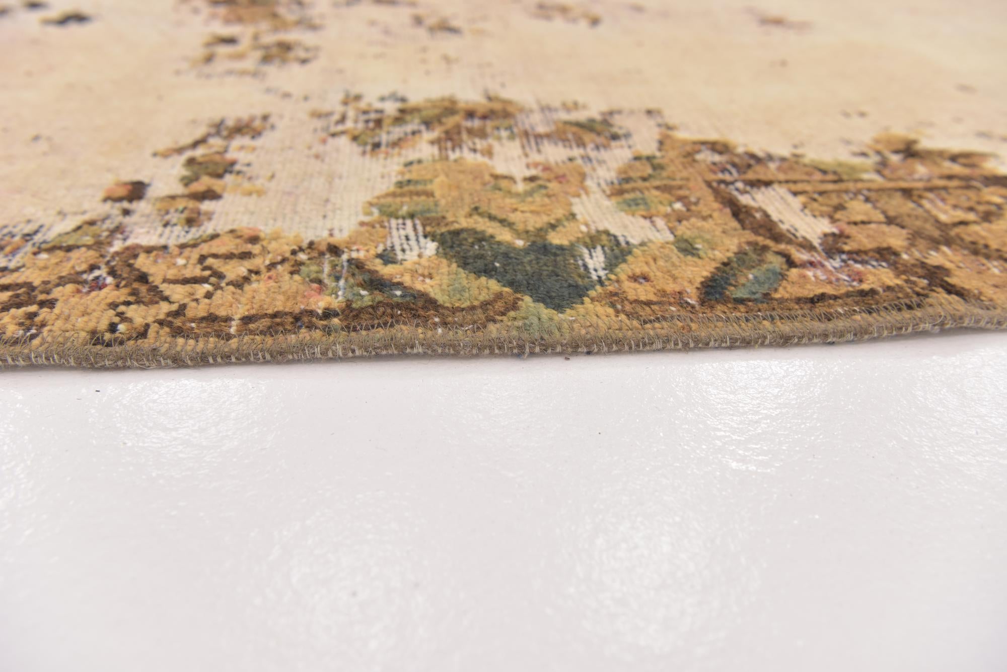 9' 7 x 10' 3 Hand Knotted Ultra Vintage Persian Wool Square Rug