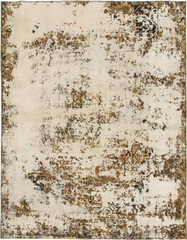 Detail image of 9' 7 x 10' 3 Hand Knotted Ultra Vintage Persian Wool Square Rug