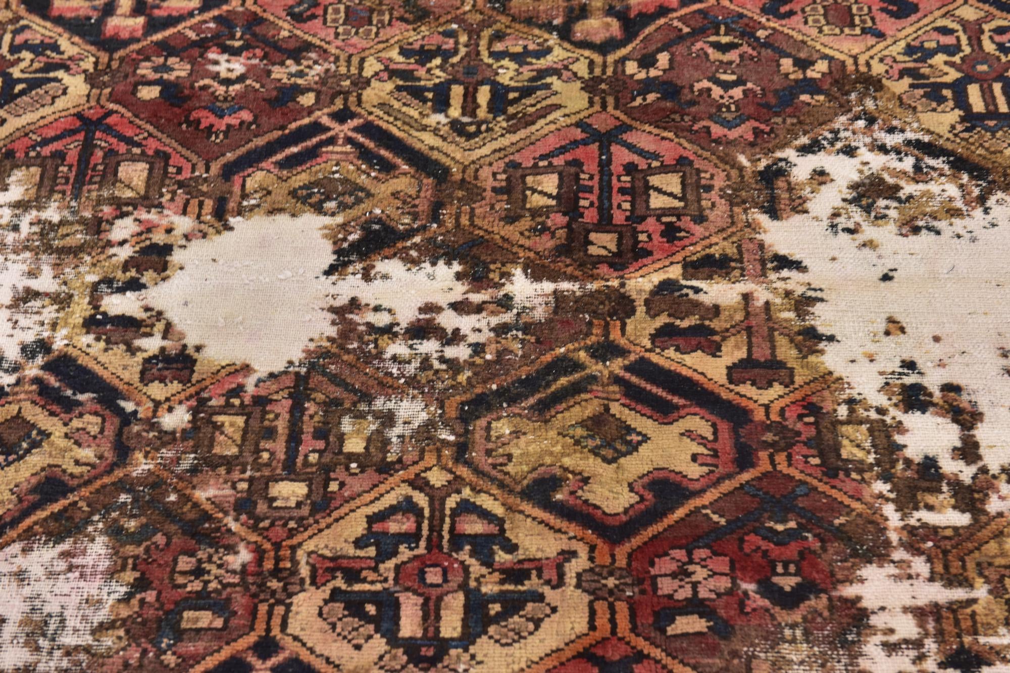 195cm x 215cm anudado a mano Ultra Vintage Alfombra Persa Lana Cuadrado