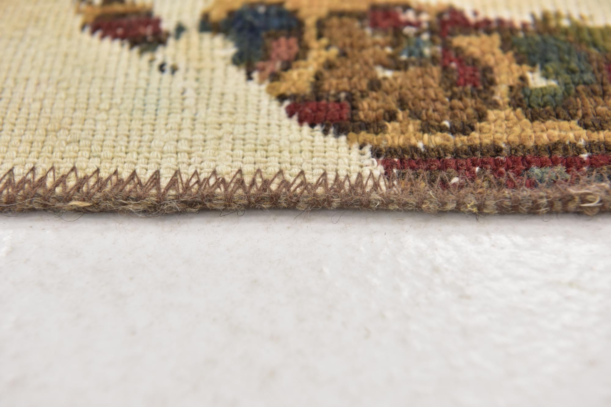 4' x 5' Hand Knotted Ultra Vintage Persian Wool Square Rug
