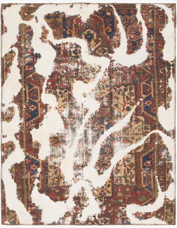 4' x 5' Hand Knotted Ultra Vintage Persian Wool Square Rug