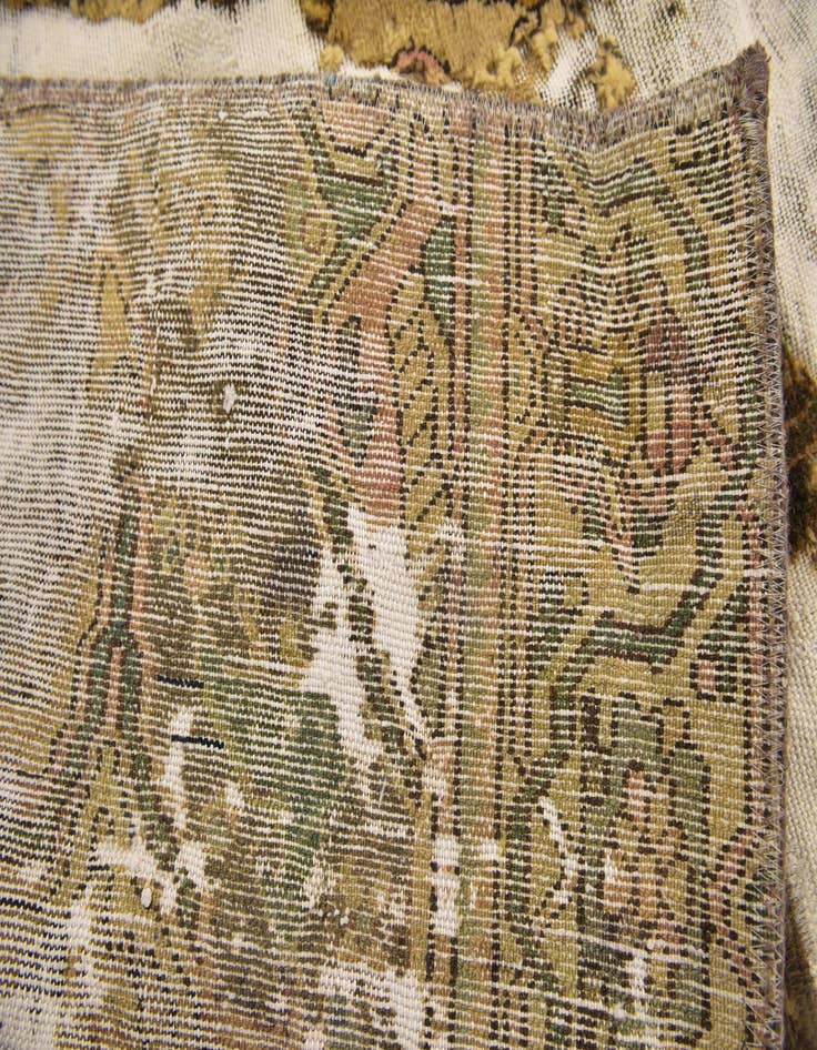 Detail image of 4' 7 x 5' 6  Hand Knotted Ultra Vintage Persian Wool Square Rug