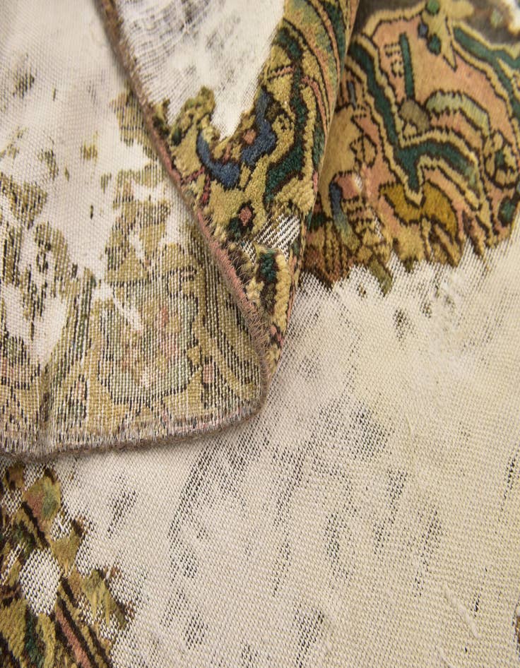Detail image of 4' 7 x 5' 6  Hand Knotted Ultra Vintage Persian Wool Square Rug