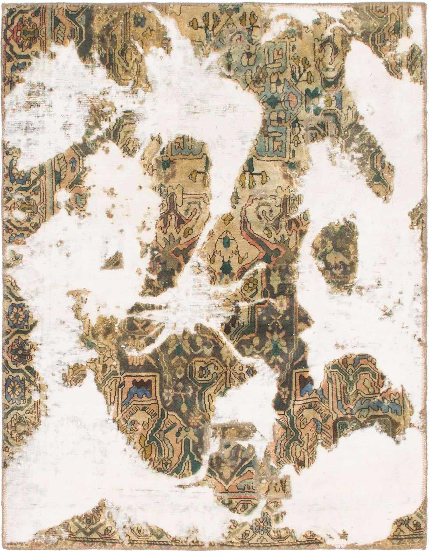 Primary image 4' 7 x 5' 6  Hand Knotted Ultra Vintage Persian Wool Square Rug