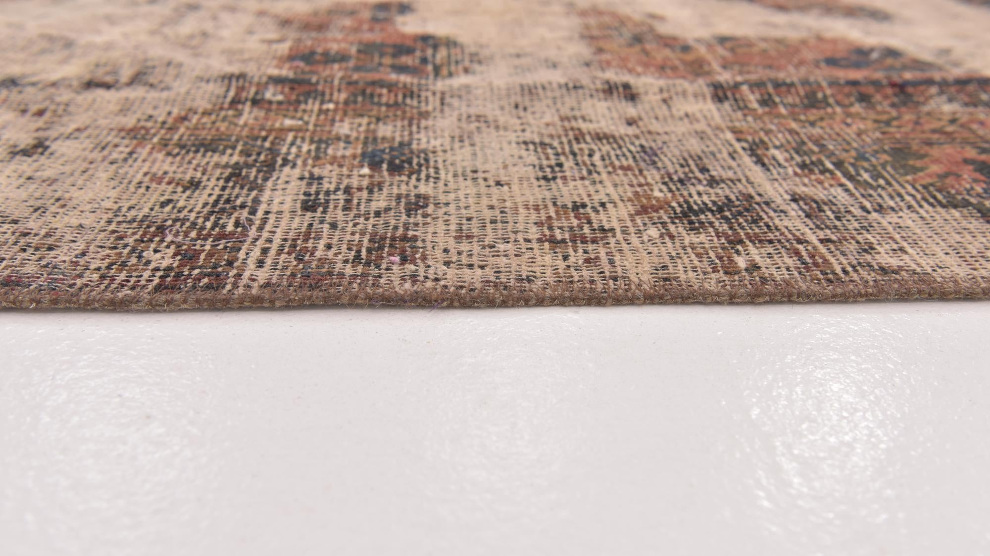 6' 6 x 7' Hand Knotted Ultra Vintage Persian Wool Square Rug