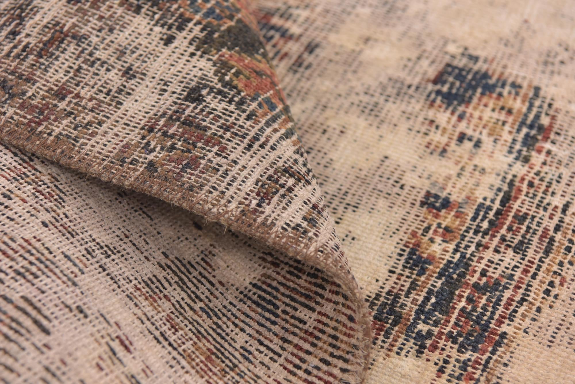 6' 6 x 7' Hand Knotted Ultra Vintage Persian Wool Square Rug