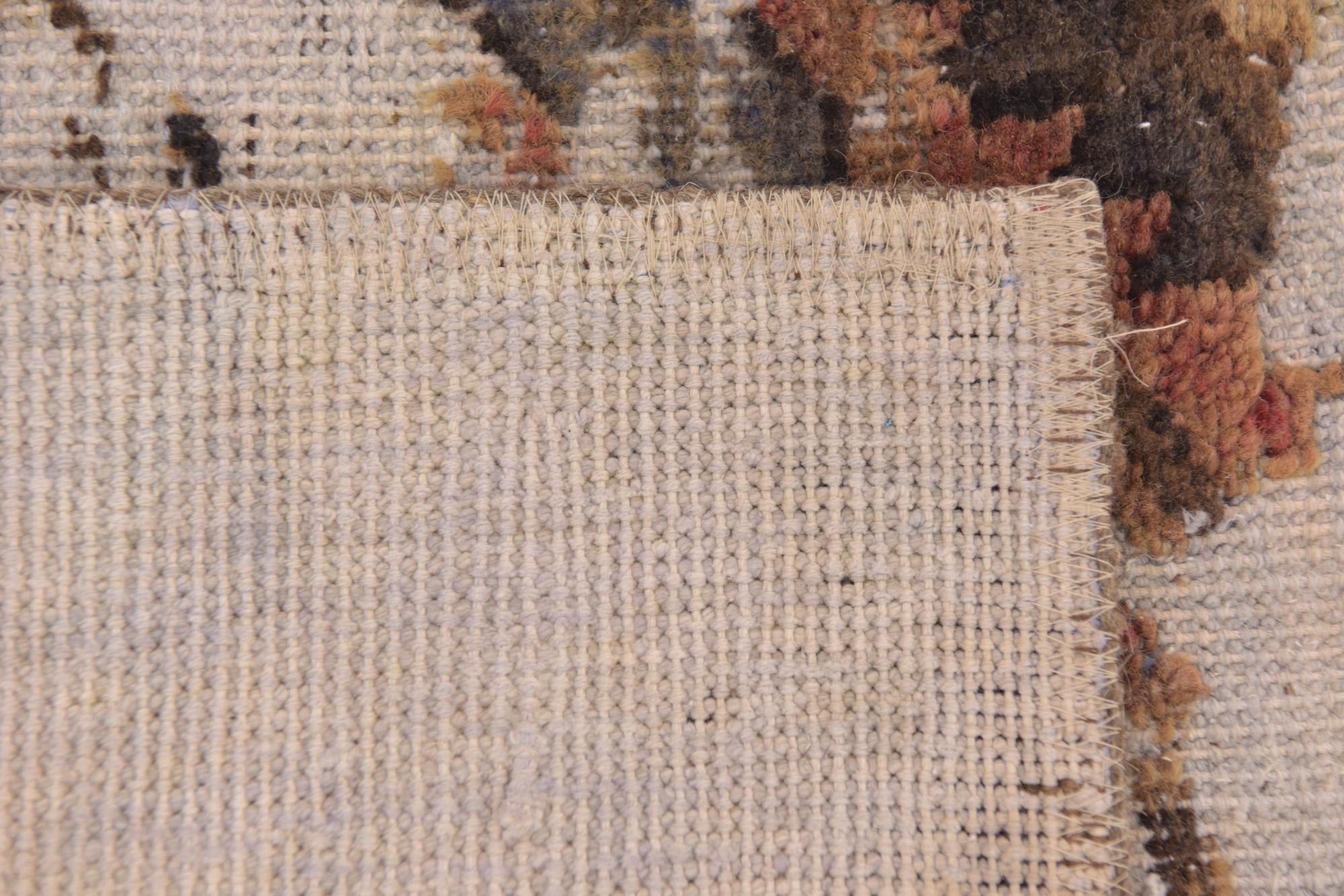 6' 7 x 7' Hand Knotted Ultra Vintage Persian Wool Square Rug