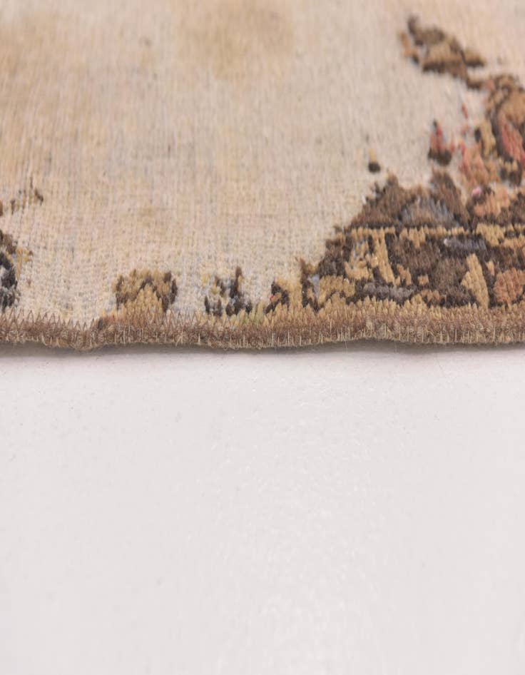 Detail image of 6' 7 x 7'  Hand Knotted Ultra Vintage Persian Wool Square Rug