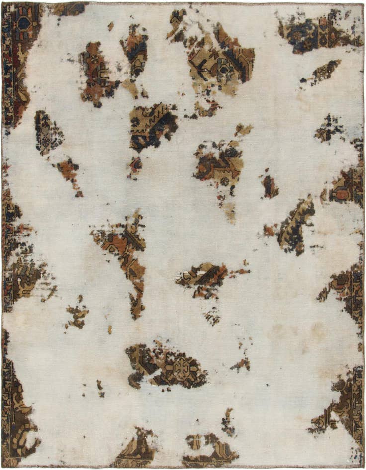 Detail image of 6' 7 x 7' Hand Knotted Ultra Vintage Persian Wool Square Rug