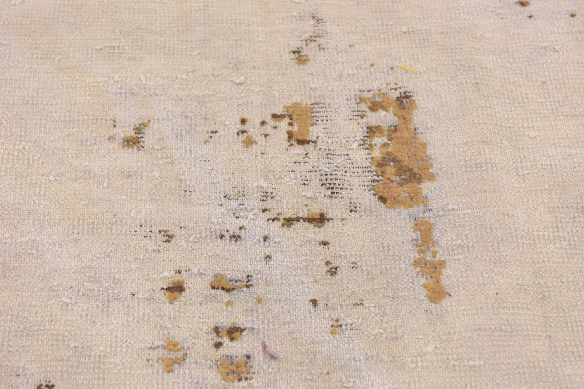 4' 10 x 5' Hand Knotted Ultra Vintage Persian Wool Square Rug