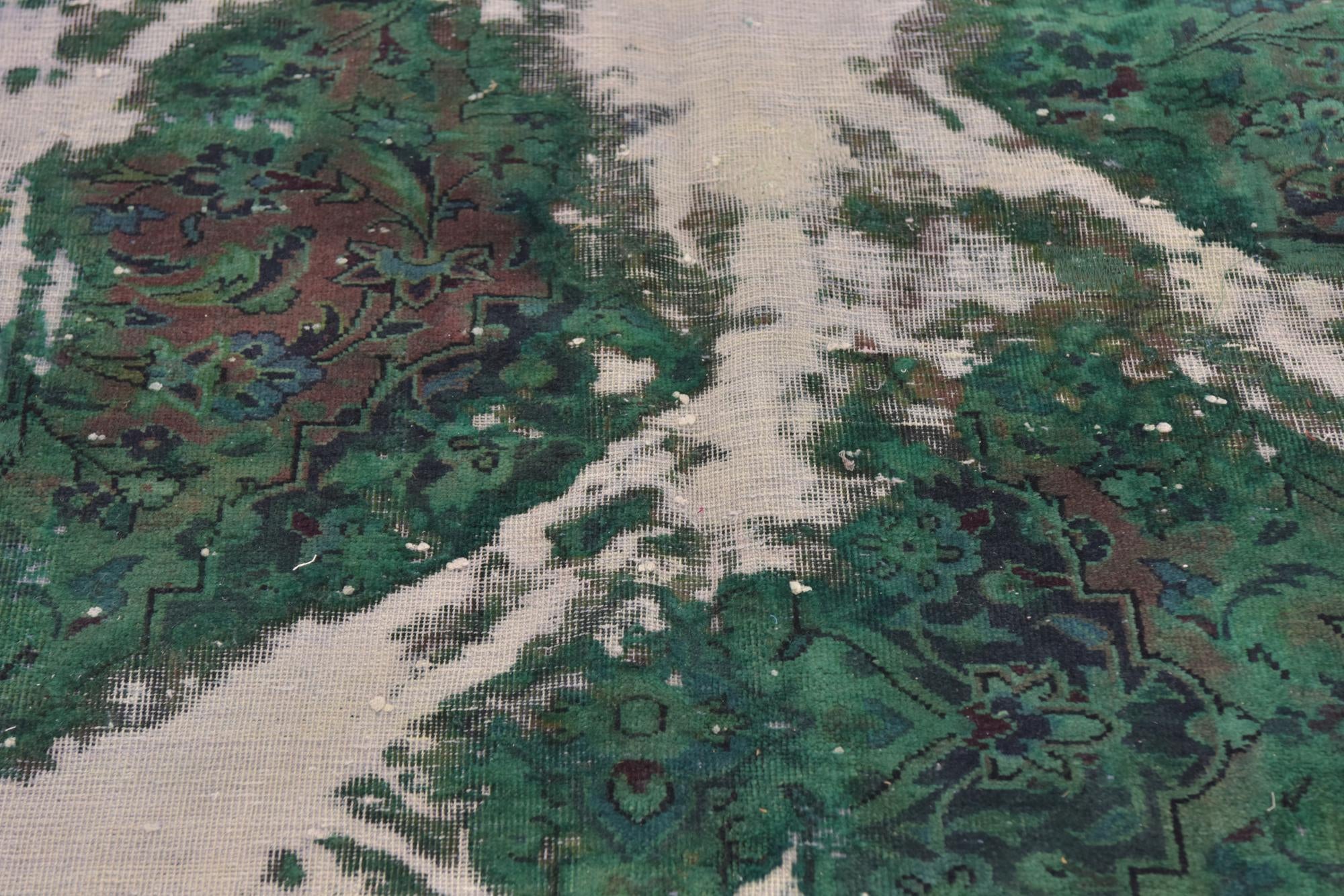 5' 10 x 7' Hand Knotted Ultra Vintage Persian Wool Square Rug